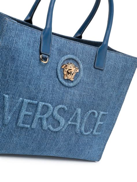 tote bag versace collection|versace denim tote.